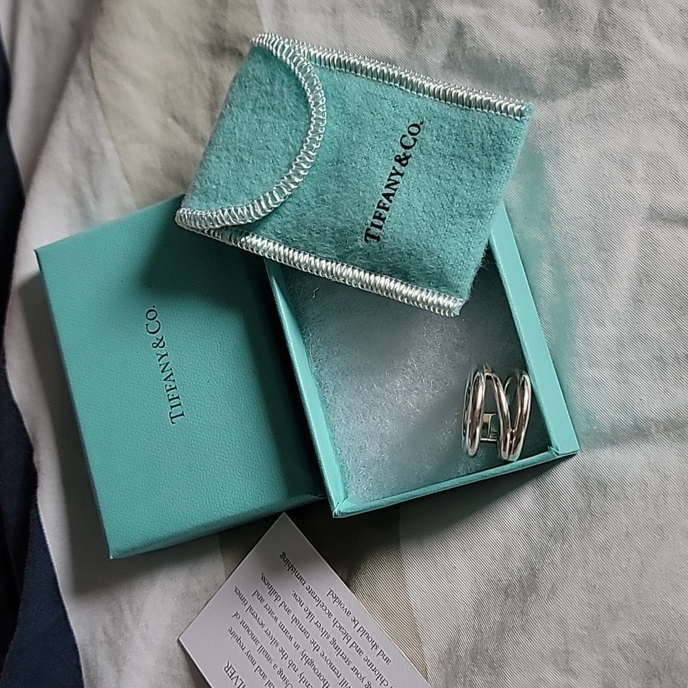 Tiffany & Co. Zig Zag Band Ring - Sterling Silver Size 6 - Picture 1 of 12